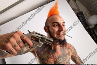 Edgar Revolver Pose With Cigarette